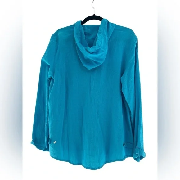 Lulu-B Turquoise Zip-Up Hoodie - Picture 3 of 6